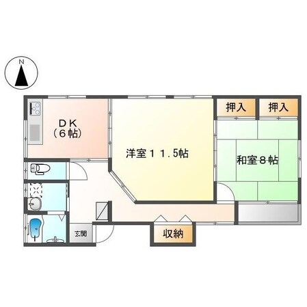 ミナミヒルズの物件間取画像